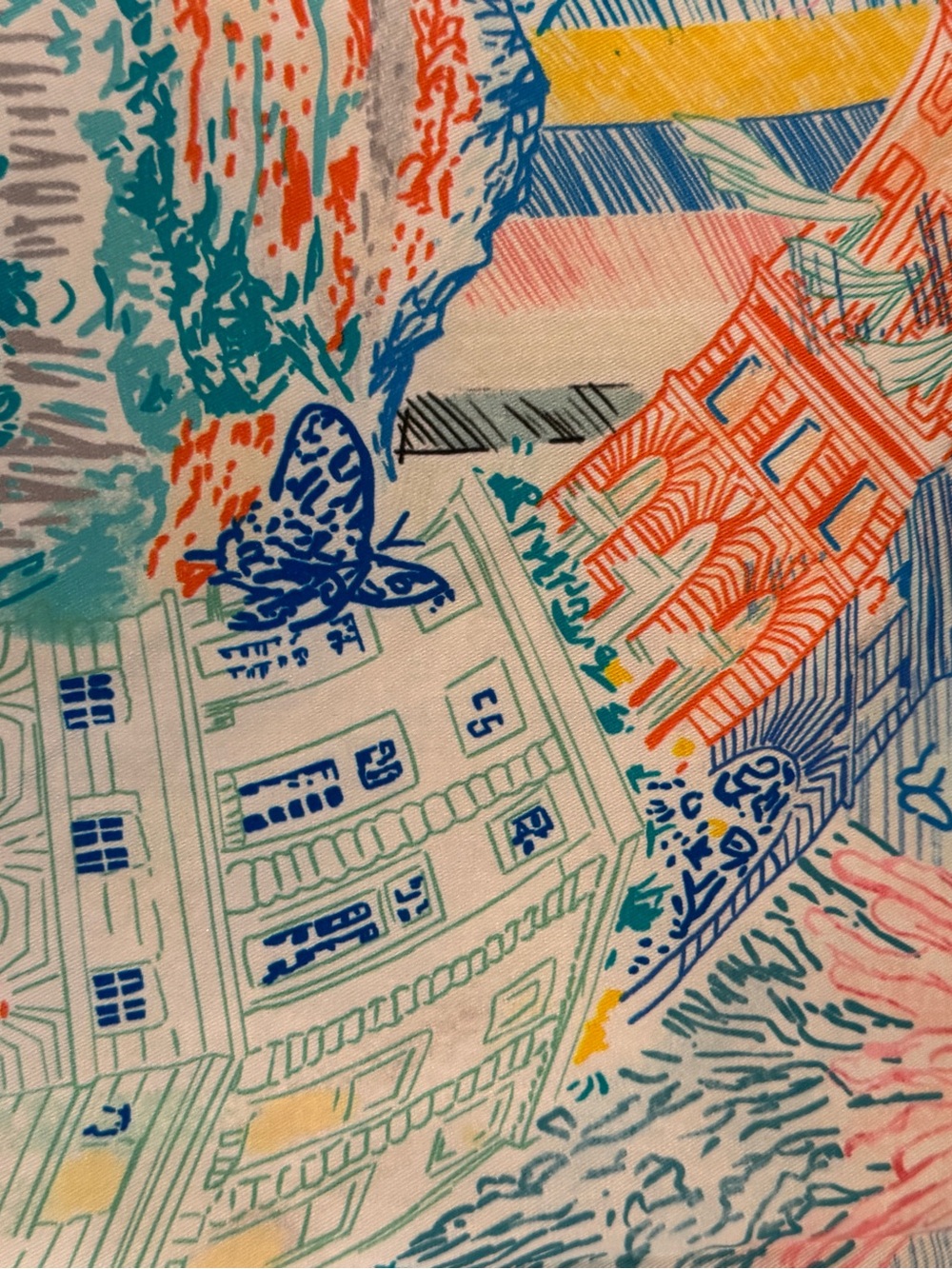 Luxury 90cm Silk Carnival Scarf - Picture 9 of 12